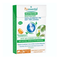 Puressentiel Respiratoire Pastilles Gorge Menthe Pin Bio x20