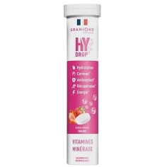 Granions - Hydrop fraise- 20 Pastilles Hydratation Électrolytes