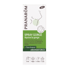 Spray gorge bio aromaforce thym menthe poivrée apaisant
