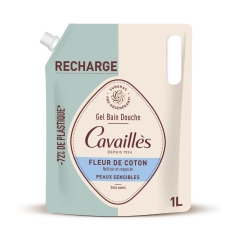CAVAILLES - Eco-Recharge Gel Bain Douche Fleur de Coton (1L)