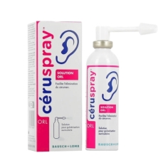 ceruspray bausch lomb spray auriculaire cerumen nettoyage oreilles bouchon prevention solution