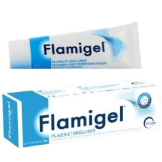 FLAMIGEL Gel Cicatrisant Plaies et brulures 100g- Accélère la cicatrisation, apaise rapidement, réduit le risque de cicatrice - EG LABO