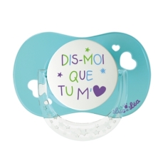 LUC ET LEA Sucette Physiologique 6-18 Mois "Tu m'aimes"