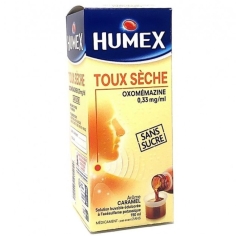 HUMEX - Sirop Toux Sèche Sans Sucre - Arôme Caramel 150 ml
