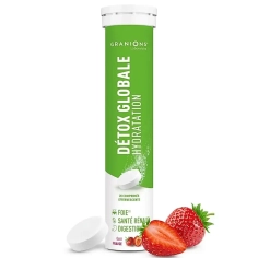 GRANIONS - Détox Globale Hydratation Effervescent Goût Fraise - 20 comprimés