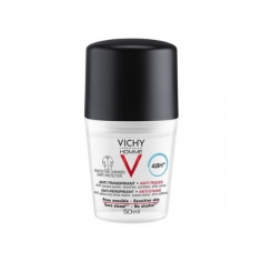 VICHY Homme Déodorant Anti-transpirant Anti-traces 48h Roll-On