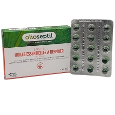 OLIOSEPTIL - Capsules Huiles Essentielles à Respirer - Aide à libérer les voies respiratoires supérieures - 15 capsules