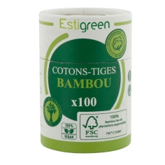 ESTIGREEN - Cotons-Tiges en Bambou x100
