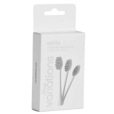 MyVariations - Têtes de Brosses Souples Couleur Blanche - Pack de 3