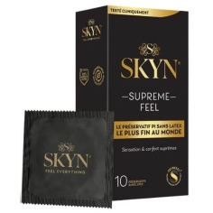 Boîte de préservatifs SKYN Supreme Feel sans latex ultra-fins et extra lubrifiés