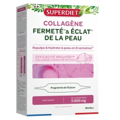SUPERDIET - Collagène Fermeté & Eclat de la Peau - Goût Fruité - 20x10ml