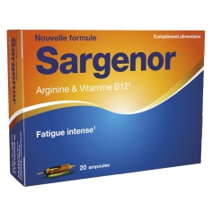 SARGENOR Fatigue Intense - Arginine & Vitamine B12 - 20 ampoules