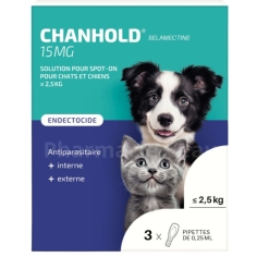 CLEMENT THEKAN - Chanhold 15 mg  ≤ 2,5 kg  -3 Pipettes