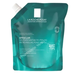 LA ROCHE POSAY - Effaclar Gel Micro Peeling  Soin nettoyant quotidien spécialement formulé pour les peaux grasses à tendance acnéique - Recharge 400 ML