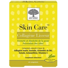 NEW NORDIC - Skin Care Collagène Lisseur - Complément alimentaire pour la fermeté et l'élasticité de la peau et la prévention des rides - 60 Comprimés