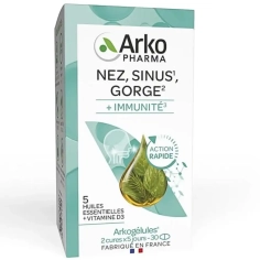 ARKOGELULES - Nez Sinus Gorge + Immunité - 30 capsules