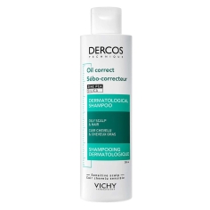 DERCOS - Shampooing Dermatologique Sébo-correcteur - Cuir Chevelu & Cheveux Gras - 200ml