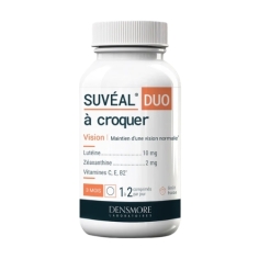 suveal duo croquer vision yeux lutéine zéaxanthine complément alimentaire fraise