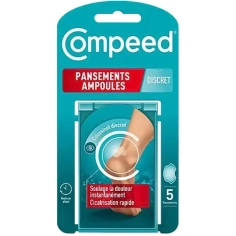 COMPEED - Pansements Ampoules Discret - Soulage la douleur, cicatrisation rapide - 5 pansements
