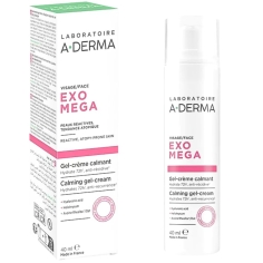 A-DERMA - Exomega Gel-Crème Calmant - 40 ml.  Gel-crème visage calme efficacement les peaux réactives à tendance à l’eczéma atopique.