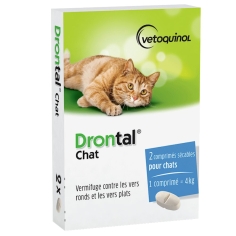 DRONTAL - Vermifuge Chat - 2 comprimés sécables