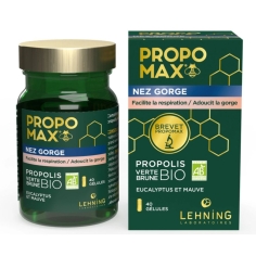 PROPOMAX Nez Gorge - Extrait Propolis Bio (40 gélules) Lehning