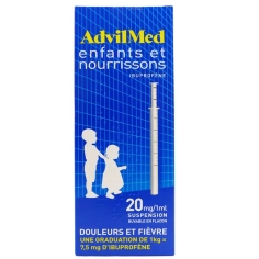 ADVIL MED - Ibuprofène Enfants et Nourrissons 20 mg Suspension Buvable  - 200 ml