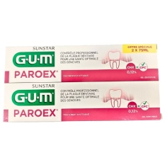 GUM PAROEX - Dentifrice Traitement d'Attaque  - (lot 2 x 75ml) PROMO