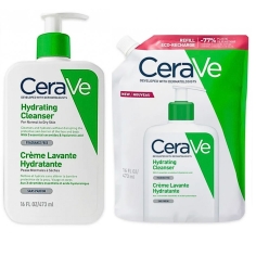 CERAVE - Crème Lavante Hydratante 473ml + Eco-recharge 473ml