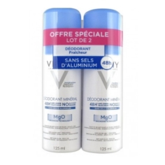 VICHY Déodorant Minéral 48H MgO anti-odeur (lot 2 sprays x 125ml) PROMO