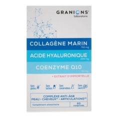GRANIONS - Collagène Marin Acide Hyaluronique Coenzyme Q10 60comprimés