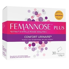 FEMANNOSE Plus - Confort Urinaire - 30 Sachets. Favorise le bon fonctionnement des voies urinaires.