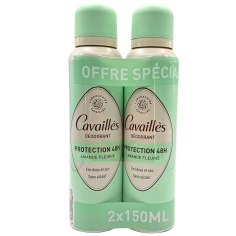 CAVAILLES - Déodorant  Spray Protection 48h - Amande Fleurie 2 x 150 ml