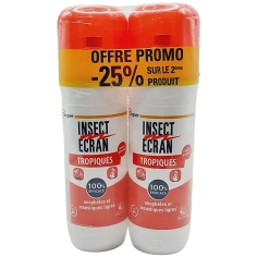 INSECT ÉCRAN Tropiques Répulsif Moustiques 2 x 75 ml