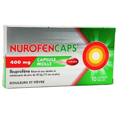 NUROFENCAPS - Ibuprofène 400 mg - 10 Capsules Molles