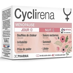 CYCLIRENA - Ménopause 60 gélules Complément alimentaire pour aider à vivre une ménopause plus sereinement. - Les Trois Chênes