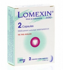 LOMEXIN 600 mg Boîte de 2 Capsules Gynécologiques