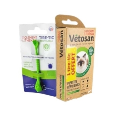 Vétosan Pipettes Répulsives Chat + Tire-Tic offert