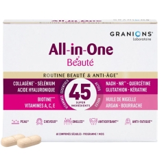 Granions All‑in‑One Beauté et Anti‑Âge complément alimentaire 45 actifs peau cheveux ongles vitalité