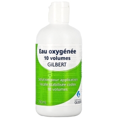 GILBERT - Eau Oxygénée 10 Volumes - Antiseptique local pour usage externe. Flacon 250 ml