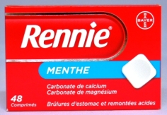 RENNIE MENTHE boite de 48 comprimés