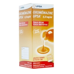 OXOMEMAZINE Sirop Toux sèche sans sucre Adultes et Enfants +2ans (125ml) Upsa
