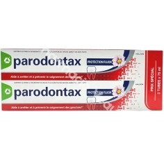 Lot de 2 tubes Parodontax Protection Fluor - 75 ml chacun - dentifrice pour saignement occasionnel des gencives - dès 12 ans