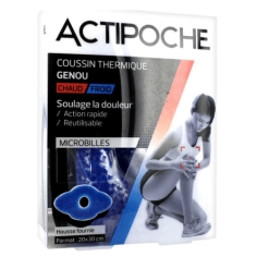 ACTIPOCHE Coussin Poche Thermique Chaud Froid GENOU MICROBILLES (20x30 cm)