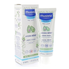 MUSTELA Hydra Bébé Crème Visage à l'avocat Bio (40 ml)