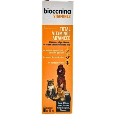 Biocanina Vitalité Total Vitaminol complément vitaminé pour chiens chats oiseaux et rongeurs