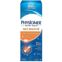 PHYSIOMER - Spray Hypertonique Nez Bouché - Rhume - Rhinite - 135 ml