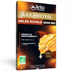 ARKOROYAL Gelée Royale BIO 5000 mg 10 ampoules Arkopharma