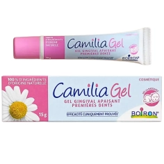 CAMILIA - Gel Gingival Apaisant Premières Dents Boiron - Accompagne bébé lors de l'arrivée de ses premières dents - 15 gr