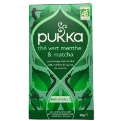 PUKKA - Thé vert menthe et Matcha - 20 sachets